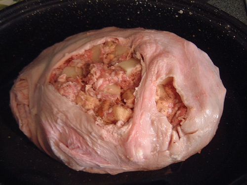 Pig stomach, Ready to bake